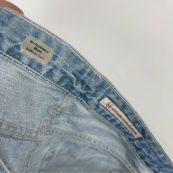 AG Adriano Goldschmied Ex-Boyfriend Distressed Jean Shorts Denim Jorts Size 26 - Picture 5 of 6